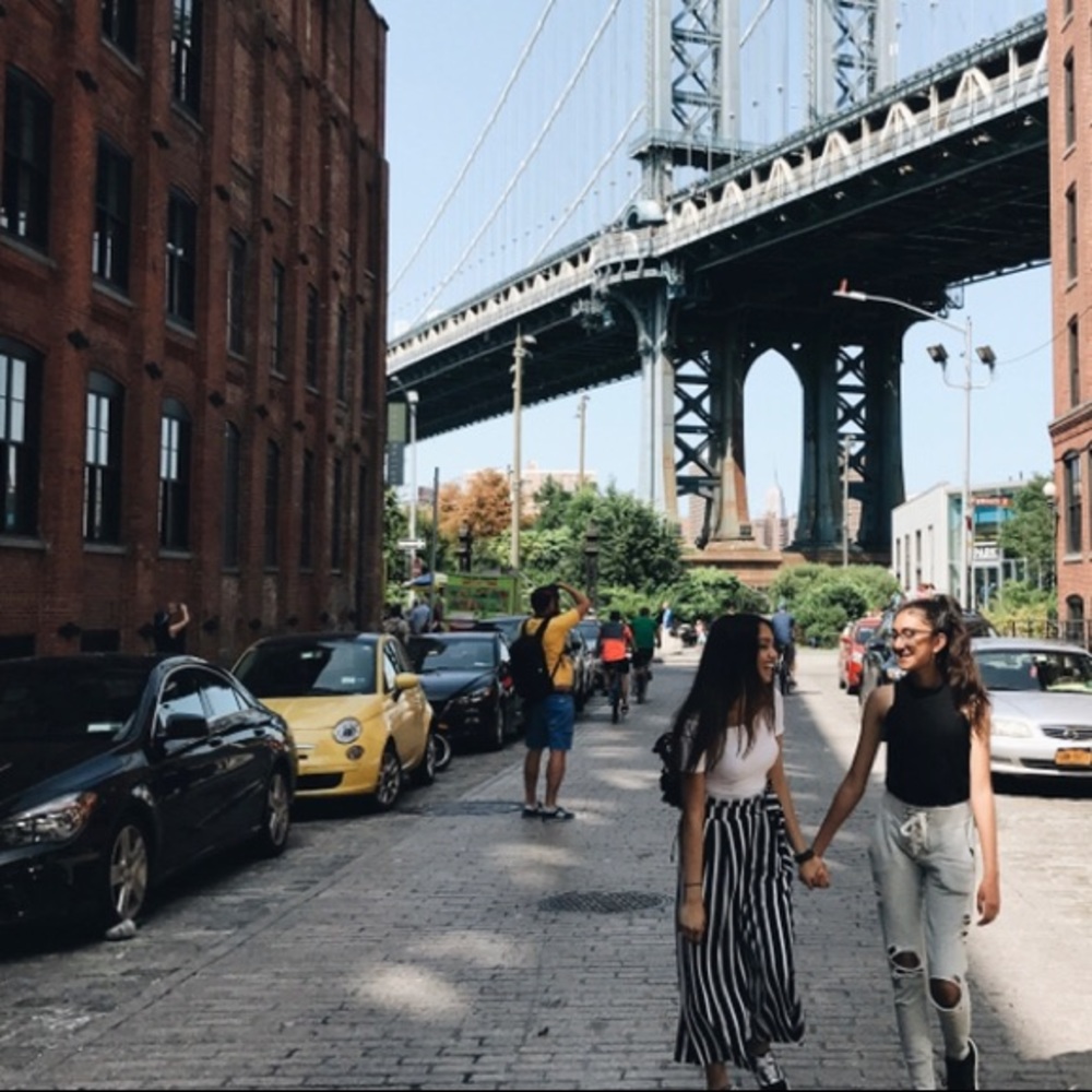 Zara striped culottes in navy